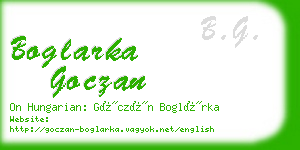 boglarka goczan business card